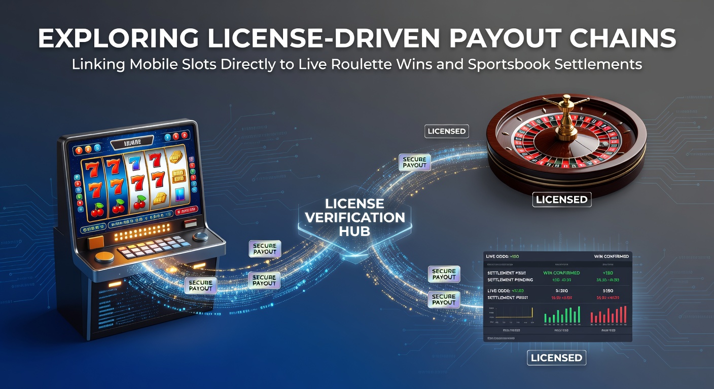 Illustratie van licentiegestuurde uitbetalingsketens tussen mobiele slots, live roulette en sportsbook platformen