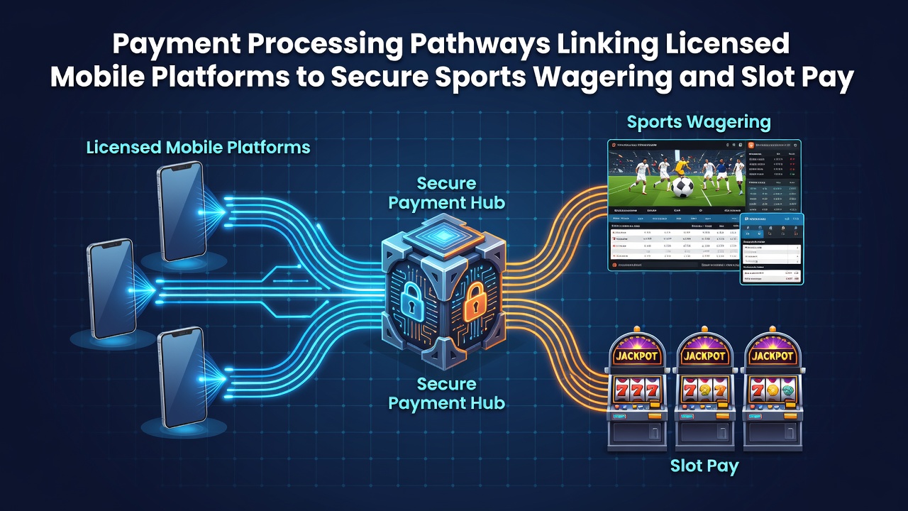 Mobiele app-interface met betalingsopties voor sport en slots