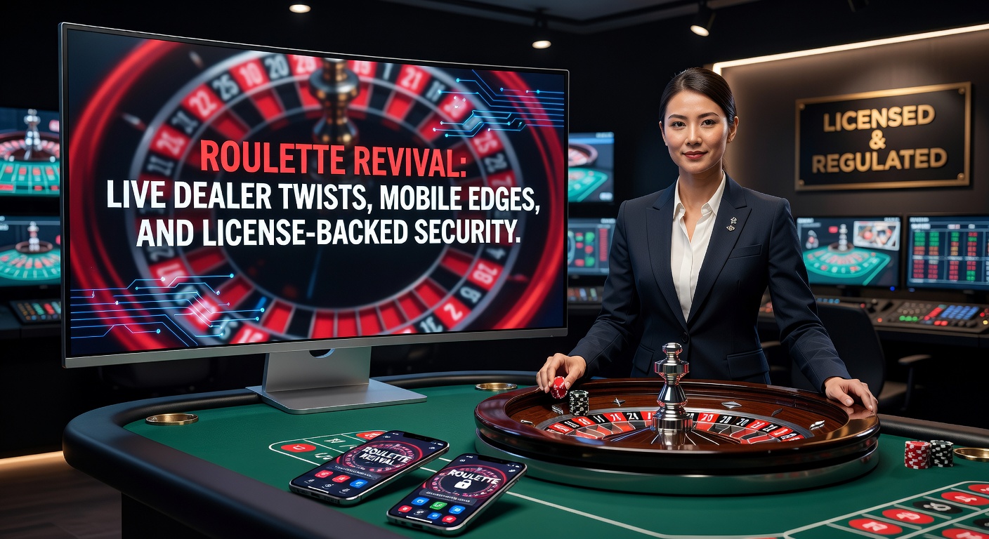 Live dealer roulette tafel met spelers en mobiele apparaten in een modern casino setting